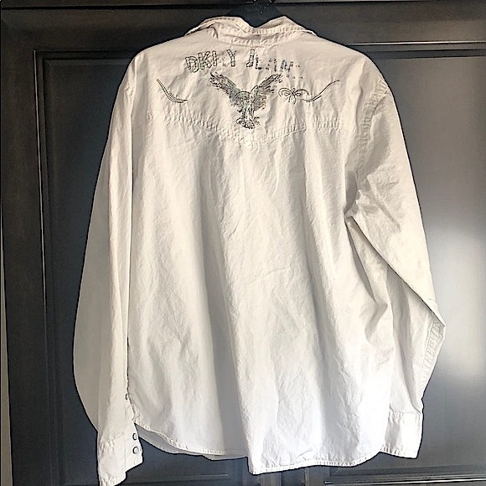 DKNY button down casual shirt in western boho feel